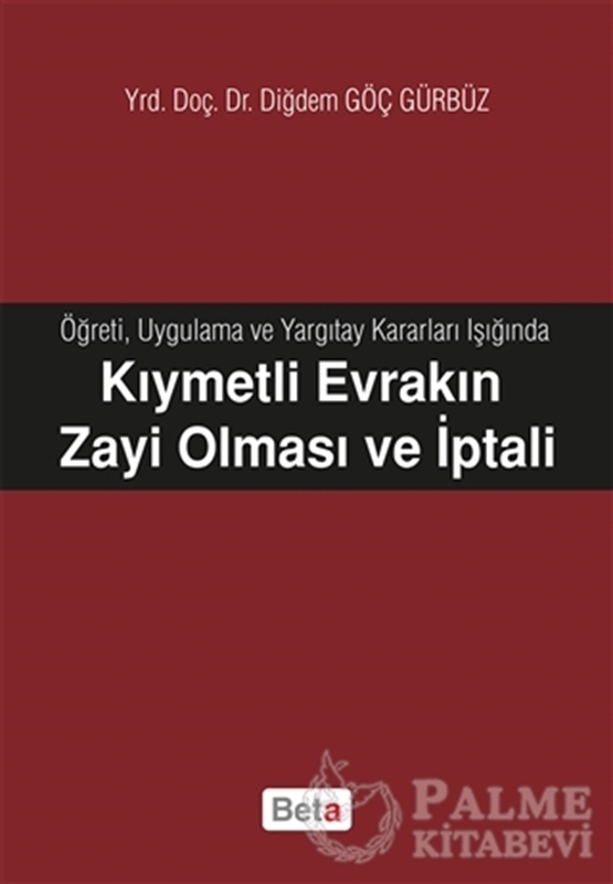 resm Kıymetli Evrakın Zayi Olması ve İptali