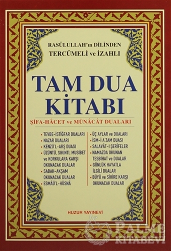 resm Tam Dua Kitabı Rasulullah’ın Dilinden Tercümeli ve İzahlı