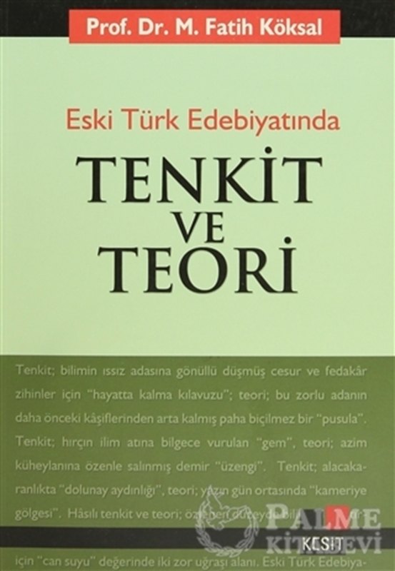 resm Eski Türk Edebiyatında Tenkit ve Teori