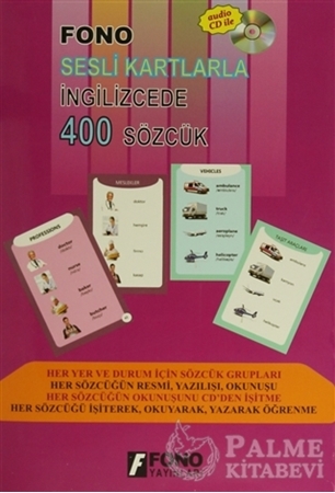 Resim Fono Sesli Kartlarla İngilizcede 400 Sözcük (CD'li)