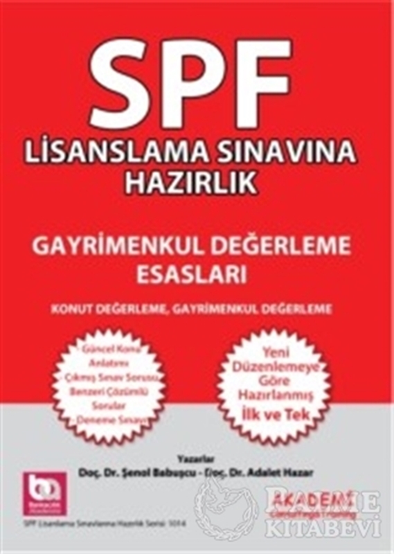 resm SPF Lisanslama Sınavına Hazırlık Gayrimenkul Değerleme Esasları