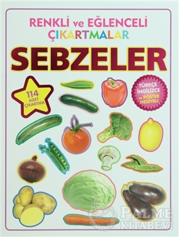 resm Renkli ve Eğlenceli Çıkartmalar - Sebzeler (Vegetables)