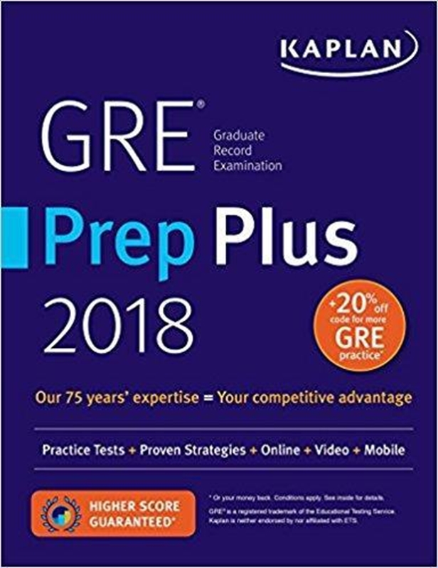 resm Kaplan GRE Prep Plus 2018