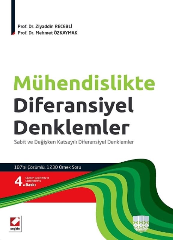 resm Mühendislikte Diferansiyel Denklemler Sabit ve Değişken Katsayılı Diferansiyel Denklemler