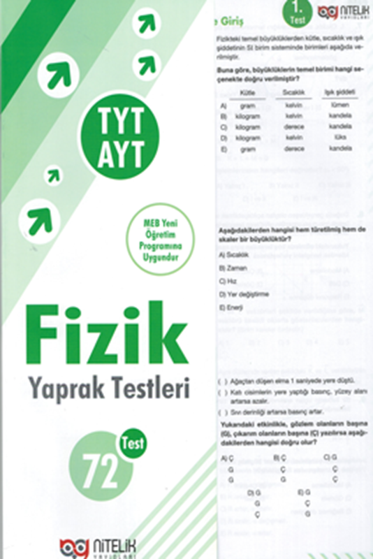 resm TYT AYT Fizik Yaprak Testleri