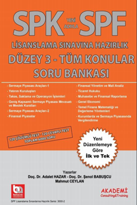 resm SPF Lisanslama Sınavına Hazırlık Düzey 3 Tüm Konular Soru Bankası