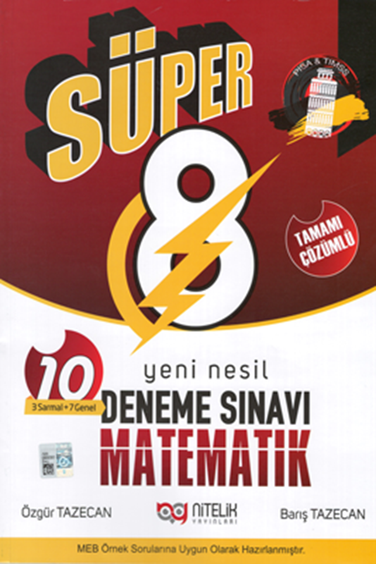 resm Süper 8. Sınıf Matematik Yeni Nesil Deneme Sınavı