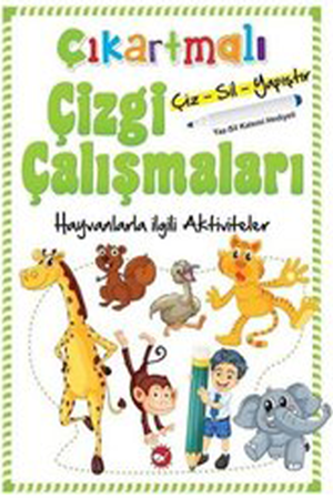 Resim Çıkartmalı Çizgi Çalışmaları - Hayvanlarla İlgili Aktiviteler