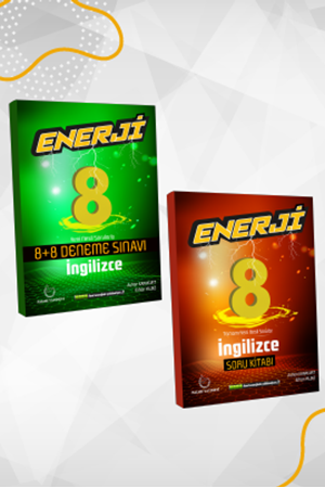 Resim Enerji 8. Sınıf İngilizce Soru Kitabı ve 8+8' li Deneme Seti