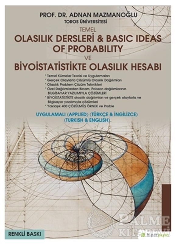 resm Temel Olasılık Dersleri - Basic Ideas of Probability ve Biyoistatistikte Olasılık Hesabı (Uygulamalı Türkçe - İngilizce)