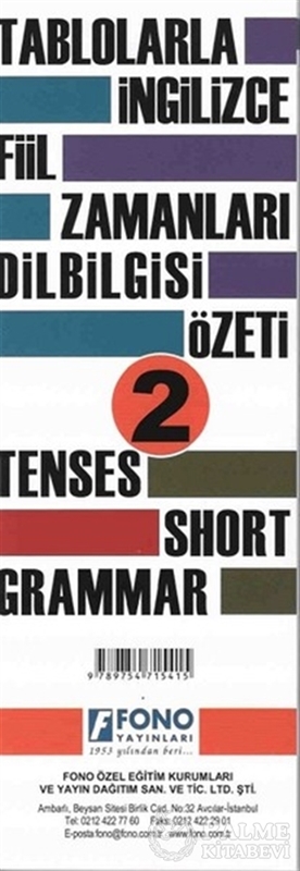 resm Tablolarla İngilizce Fiil Zamanları Dilbilgisi Özeti 2