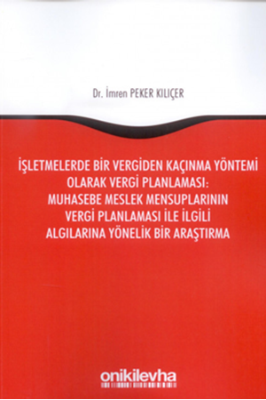 Resim İşletmelerde Bir Vergiden Kaçınma Yöntemi Olarak Vergi Planlaması