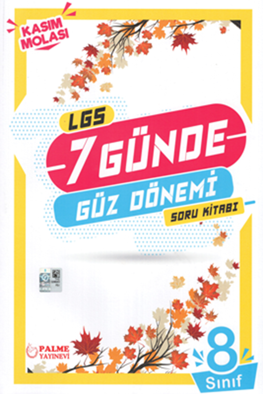 resm LGS 8. Sınıf 7 Günde Güz Dönemi Soru Kitabı