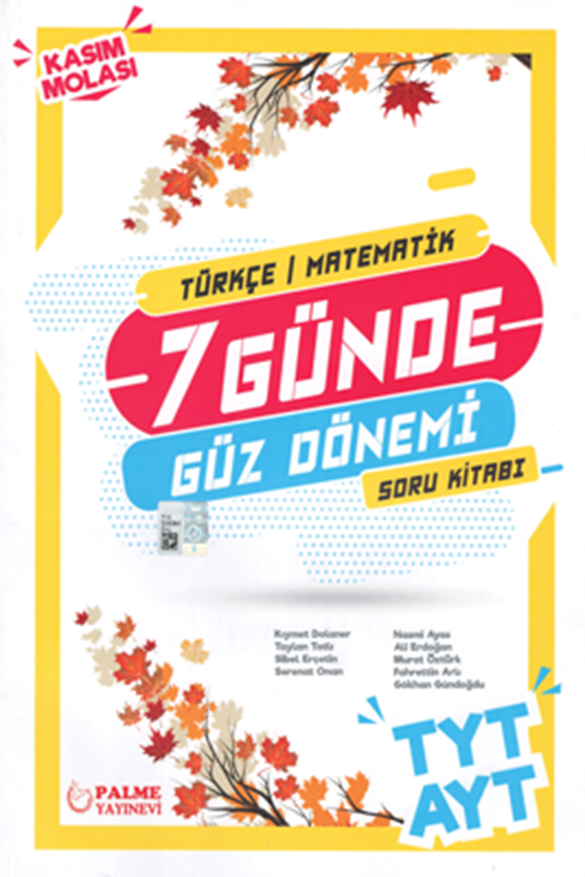 resm TYT AYT 7 Günde Güz Dönemi Türkçe - Matematik Soru Kitabı