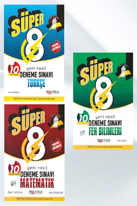 resm Süper 8. Sınıf Yeni Nesil TMF 10 Deneme Sınavı Seti