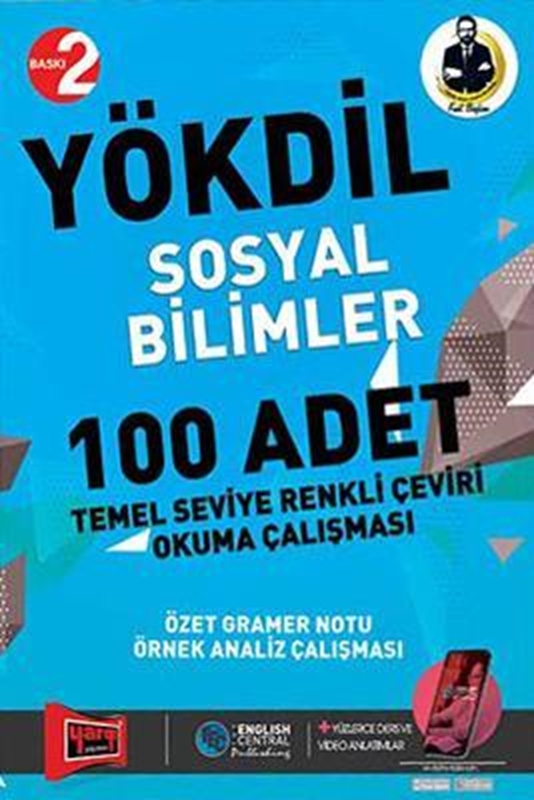 resm YÖKDİL Sosyal Bilimler 100 Adet Temel Seviye Renkli Çeviri Okuma Çalışması