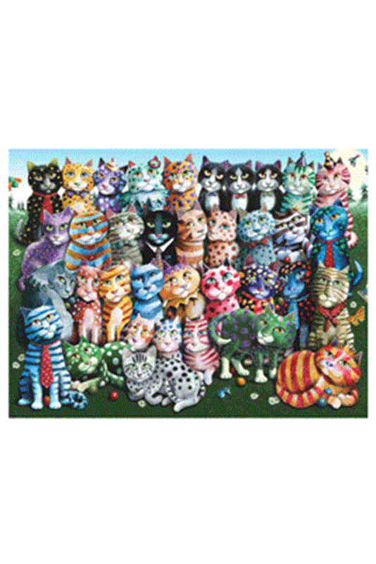 resm Aile Toplantısı / Cat Family Reunion - 1000 Parça - 1030