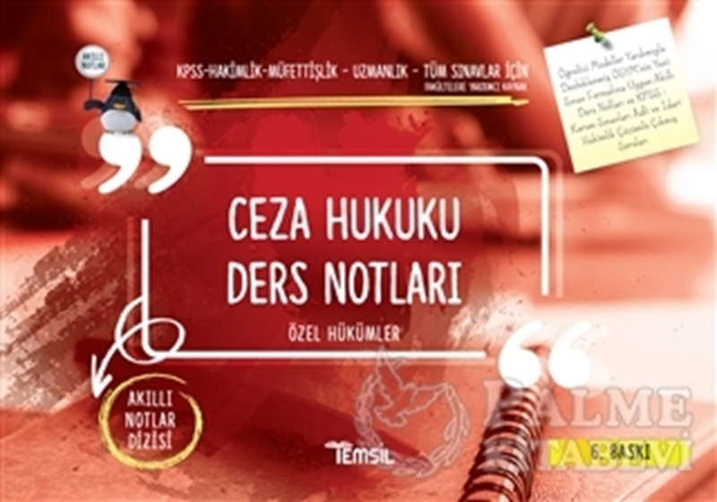 resm Ceza Hukuku Ders Notları - Özel Hükümler