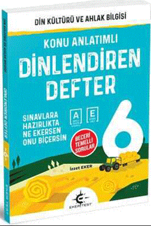 Resim 6. Sınıf Din Kültürü ve Ahlak Bilgisi Dinlendiren Defter