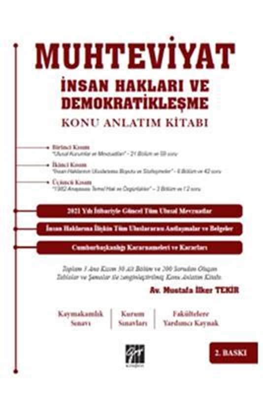resm Muhteviyat İnsan Hakları ve Demokratikleşme Konu Anlatım Kitabı
