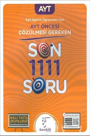 Resim AYT Öncesi Çözülmesi Gereken Eşit Ağırlık Son 1111 Soru