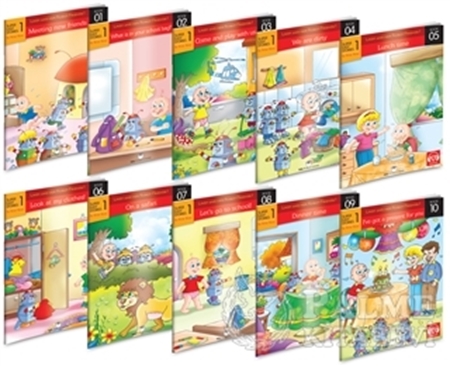 Resim İngilizce Hikaye Seti (10 Kitap) İlkokul 1. Sınıf Karekod Dinlemeli