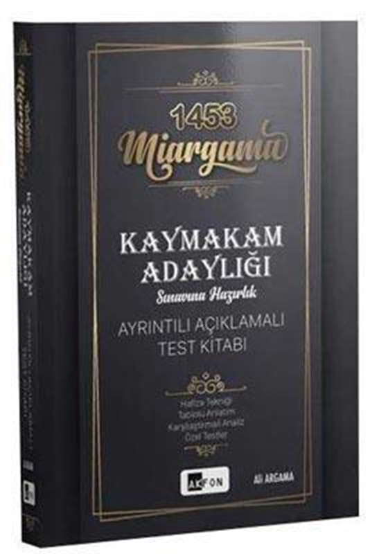 resm 1453 Miargama Kaymakam Adaylığı Sınavına Hazırlık Ayrıntılı Açıklamalı Test Kitabı