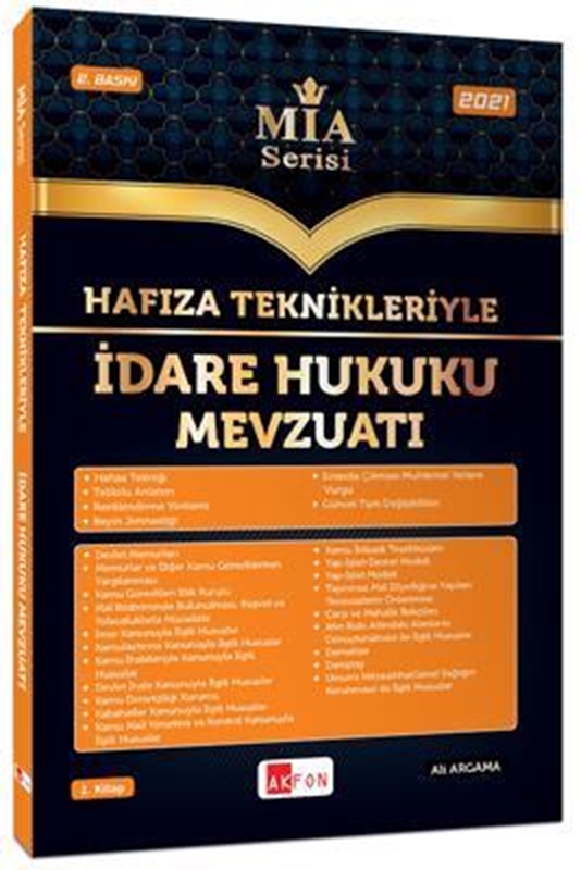 resm Mia Serisi Hafıza Teknikleriyle İdare Hukuku Mevzuatı