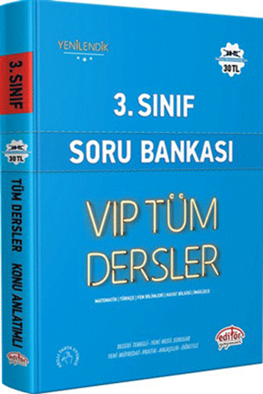 resm 3. Sınıf VIP Tüm Dersler Soru Bankası Mavi Kitap