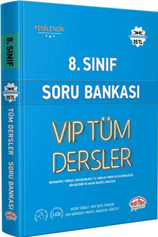 resm LGS 8. Sınıf Vip Tüm Dersler Soru Bankası Mavi Kitap