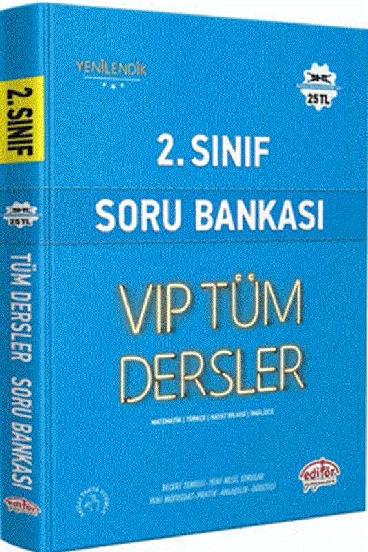 resm 2. Sınıf Vip Tüm Dersler Soru Bankası Mavi Kitap