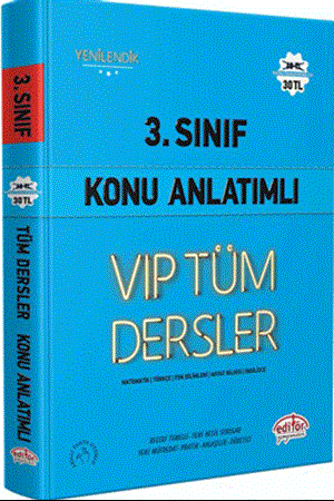 Resim 3. Sınıf VIP Tüm Dersler Konu Anlatımlı Mavi Kitap