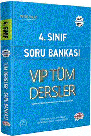 Resim 4. Sınıf VIP Tüm Dersler Soru Bankası Mavi Kitap