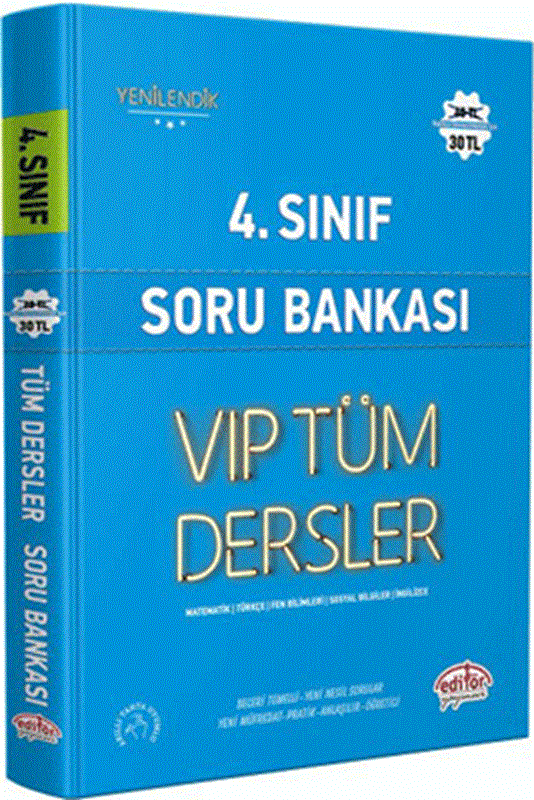 resm 4. Sınıf VIP Tüm Dersler Soru Bankası Mavi Kitap