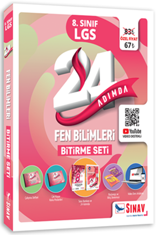 resm 8. Sınıf LGS 24 Adımda Fen Bilimleri Bitirme Seti
