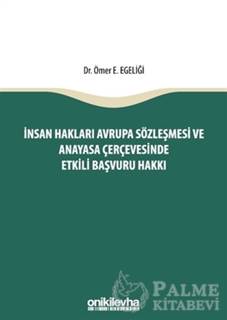 Resim İnsan Hakları Avrupa Sözleşmesi ve Anayasa Çerçevesinde Etkili Başvuru Hakkı