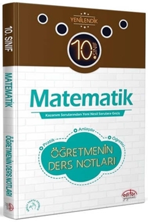 Resim 10. Sınıf Matematik Öğretmenin Ders Notları