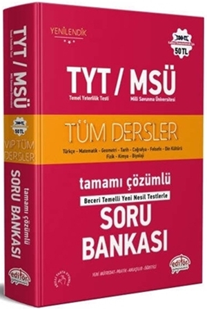 Resim TYT / MSÜ Tüm Dersler Tamamı Çözümlü Soru Bankası