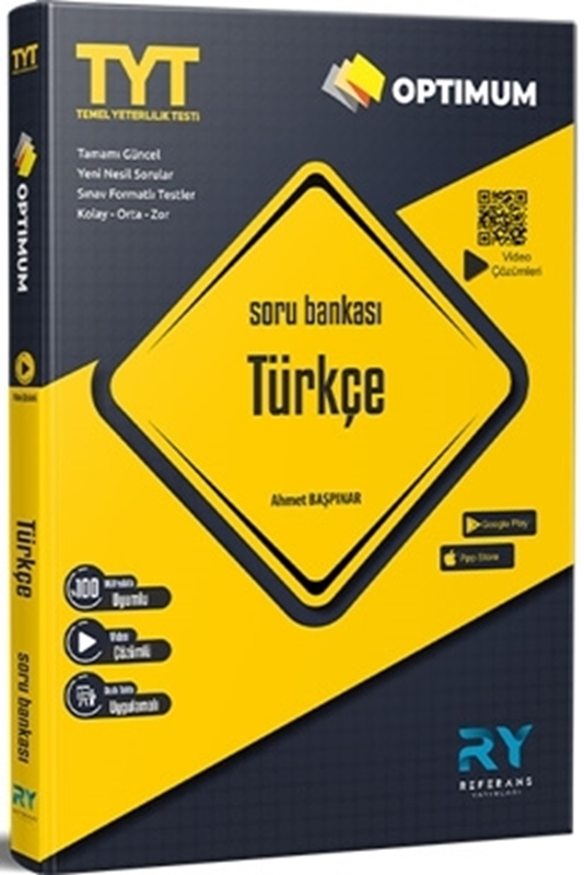 resm Referans Yayınları OPTİMUM TYT Türkçe Tamamı Video Çözümlü Soru Bankası Akıllı Tahta Uyumlu