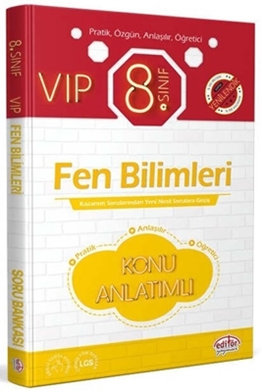 resm Editör Yayınevi 8. Sınıf VIP Fen Bilimleri Konu Anlatımlı