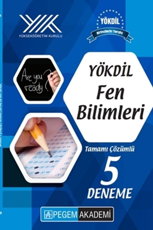 resm Pegem Akademi Yayıncılık YÖKDİL Fen Bilimleri Tamamı Çözümlü 5 Deneme
