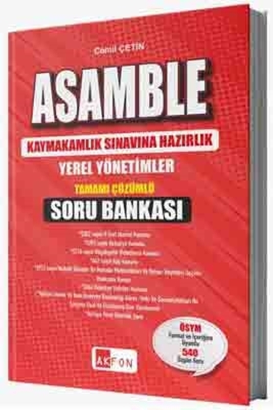 resm Akfon Yayınları ASAMBLE Yerel Yönetimler Soru Bankası