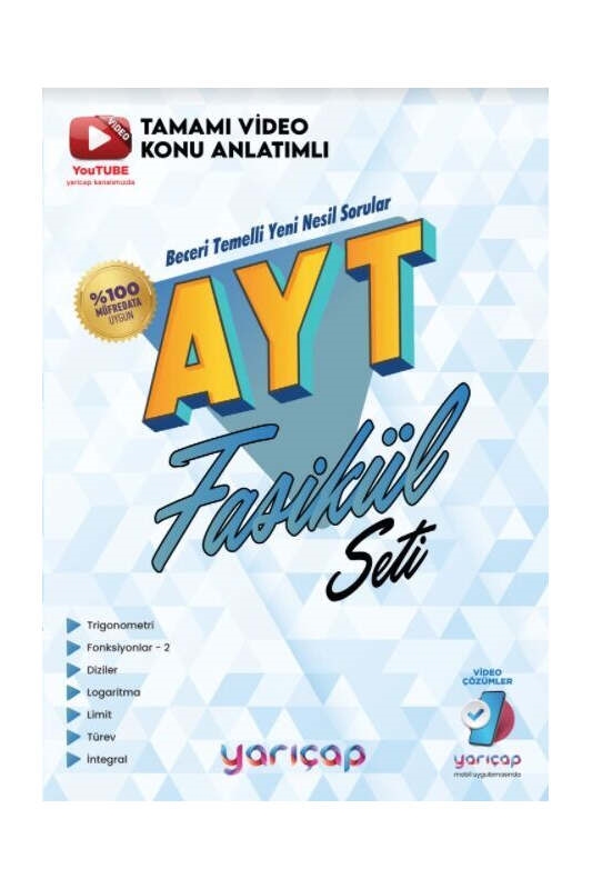 resm Yarı Çap Yayınları AYT Matematik Fasikül Seti