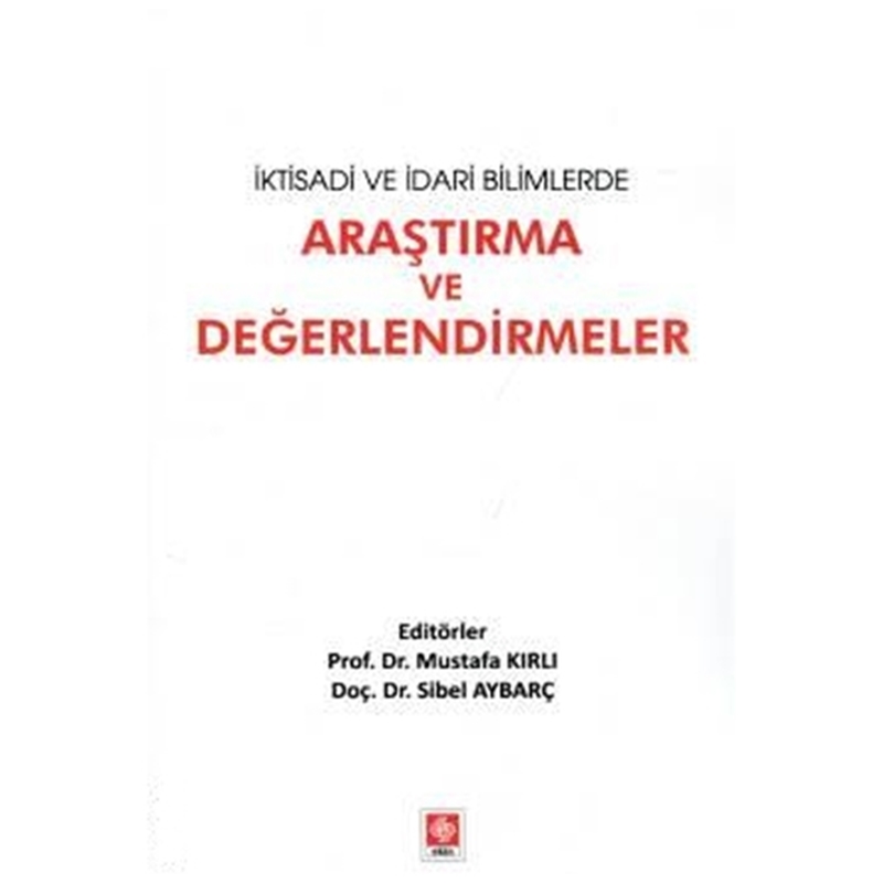 resm İktisadi ve İdari Bilimlerde Araştırma ve Değerlendirmeler