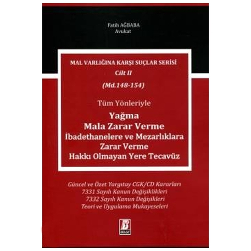 resm Malvarlığına Karşı Suçlar Serisi Cilt 2 Yağma, Mala Zarar Verme