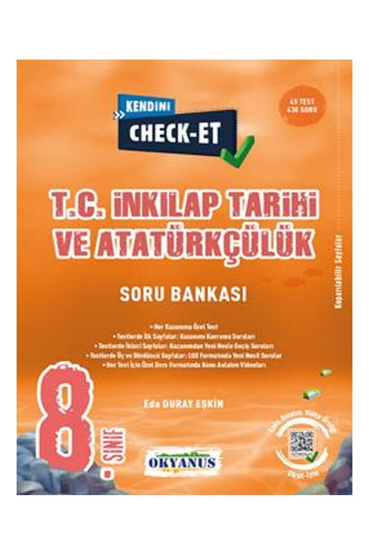 resm Okyanus Yayıncılık 8. Sınıf Kendini Check Et T. C. İnkılap Tarihi Ve Atatürkçülük Soru Bankası