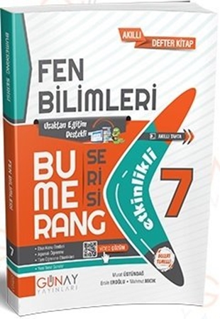 Resim 7.Sınıf Bumerang Serisi Fen Bilimleri Akıllı Defter Kitap Günay Yayınları