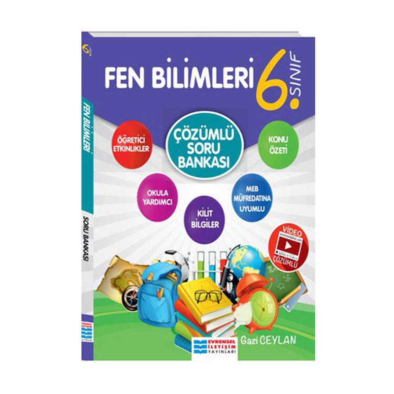 resm ​Evrensel İletişim Yayınları 6. Sınıf Fen Bilimleri Video Çözümlü Soru Bankası