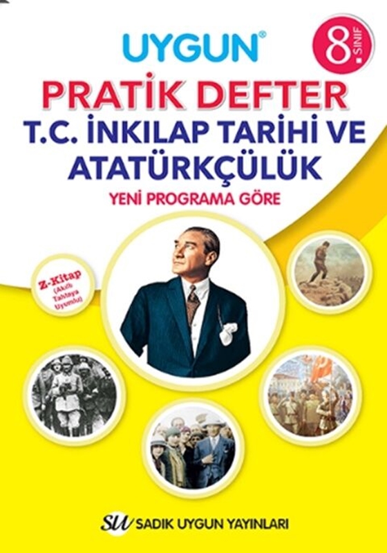 resm Sadık Uygun Yayınları 8. Sınıf T.C. İnkılap Tarihi ve Atatürkçülük Pratik Defter