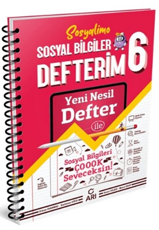 resm Arı Yayıncılık 6. Sınıf Sosyal Bilgiler Defterim Sosyalimo
